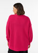 Lange Bluse aus Rippstrick mit V-Ausschnitt, Pink, Model image number 2