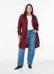 Lange Sweatjacke aus Baumwolle mit Kapuze, Dunkles Bordeaux, Model image number 1
