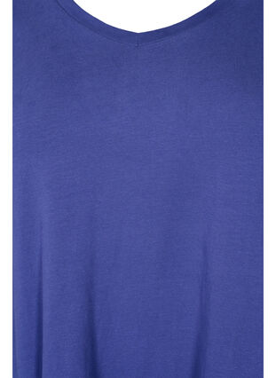 Einfarbiges basic T-Shirt aus Baumwolle, Deep Cobalt, Packshot image number 2