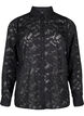 Jacquard-Bluse mit Knöpfen, Black, Packshot image number 0