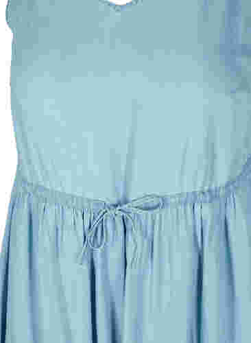 Midikleid mit Smock und verstellbarer Taille, Light blue denim, Packshot image number 2