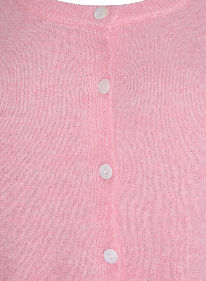 Strickjacke aus Wolle mit Knöpfen, Pink, Packshot
