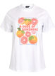 T-Shirt aus Biobaumwolle mit Zitrusmotiv, Wei&szlig;, Packshot image number 0