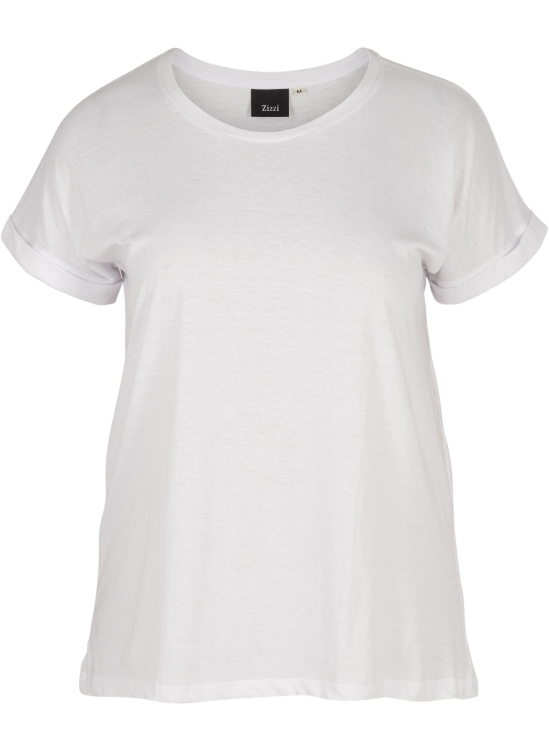 Zizzi T-Shirt, Bright White, Packshot image number 0