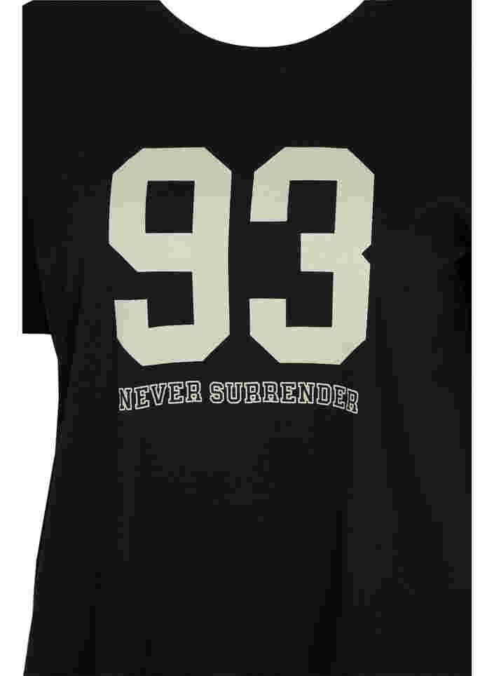Oversized Nacht T-Shirt aus Bio-Baumwolle, Black w. 93, Packshot image number 2