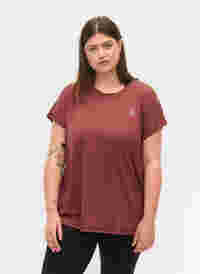 Einfarbiges Trainings-T-Shirt, Sable, Model