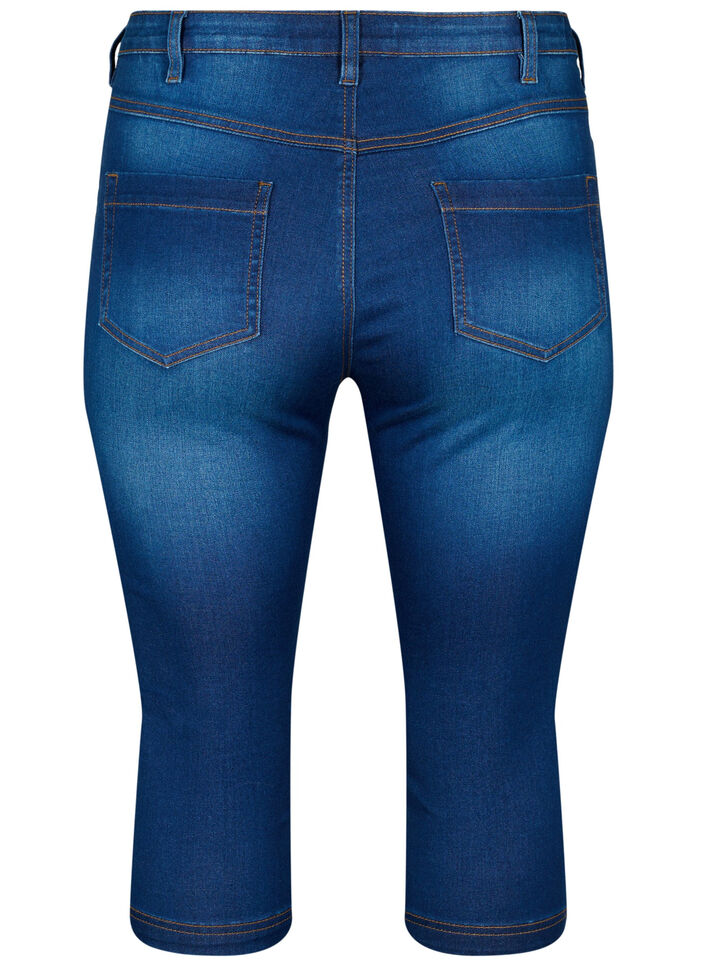 Hoch taillierte Amy Capri Jeans mit Super Slim Fit, Blau, Packshot image number 1