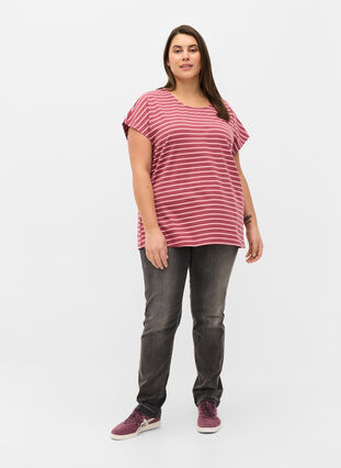 T-Shirt aus Baumwolle mit Streifen, Apple Butter Stripe, Model image number 2