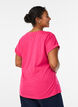 Kurz&auml;rmeliges T-Shirt aus einer Baumwollmischung, Pink, Model image number 2
