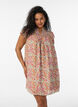 Kurzes Kleid aus Viskose mit Smock und Blumenprint, Orange, Model image number 0