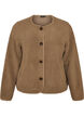 Teddyjacke mit Rundhalsausschnitt und Kn&ouml;pfen, Braun, Packshot image number 0