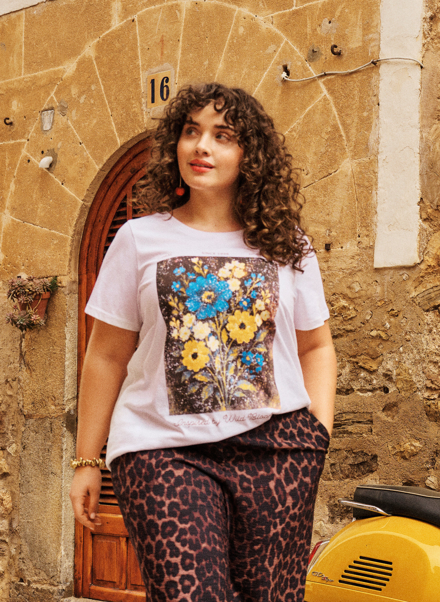 T-Shirt aus Baumwolle mit Frontprint
