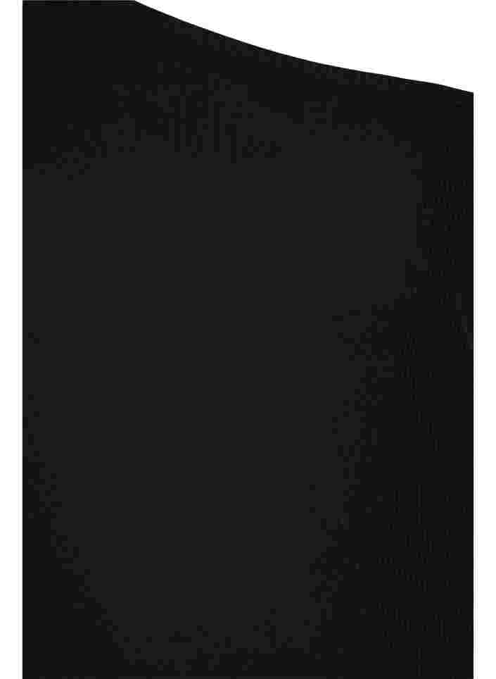 One-Shoulder Top aus Baumwolle, Black, Packshot image number 2