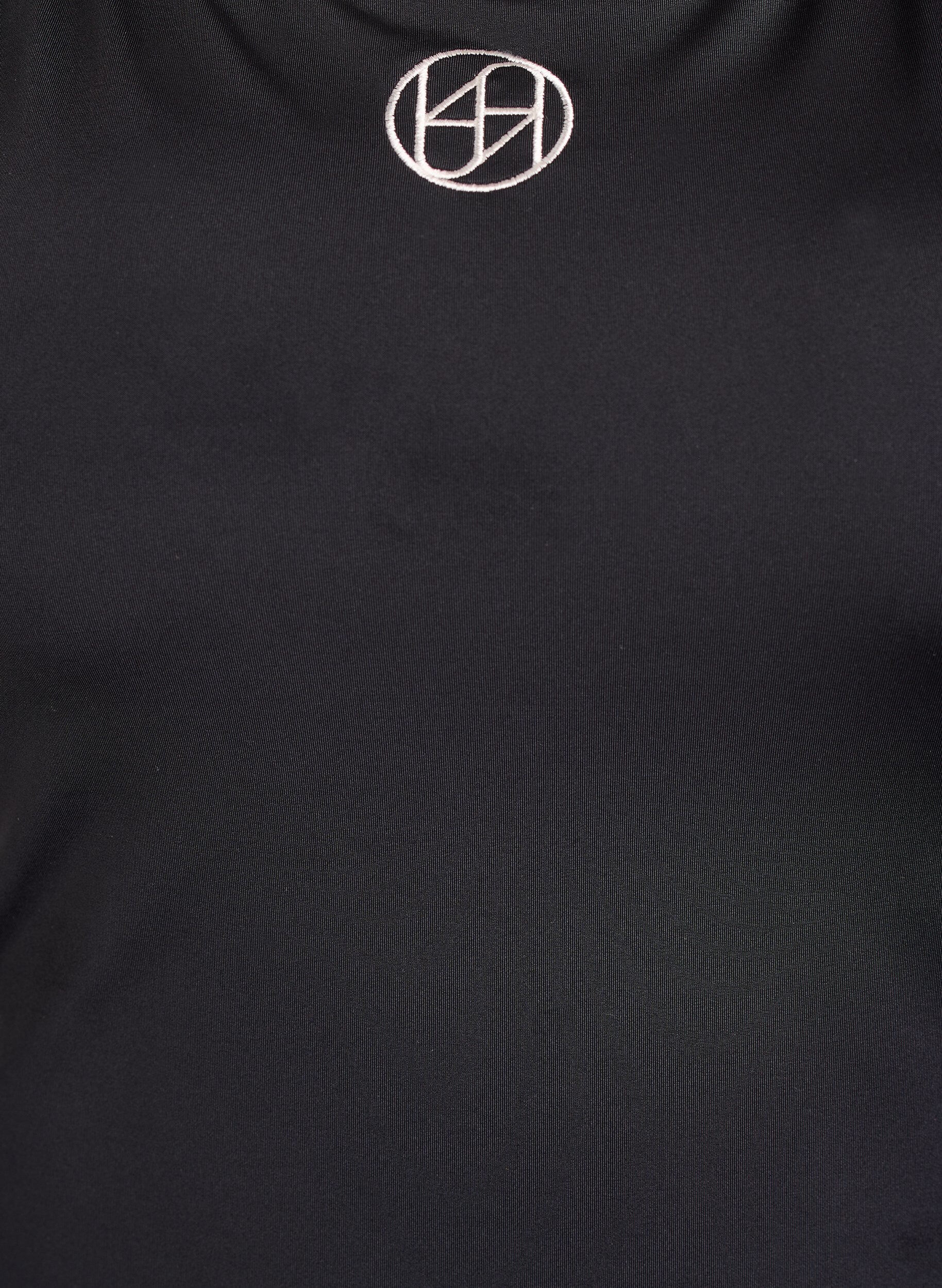 Zizzi Sportbadeanzug mit kontrastfarbenen Paspeln und &uuml;berkreuzten Tr&auml;gern, Schwarz, Packshot image number 2