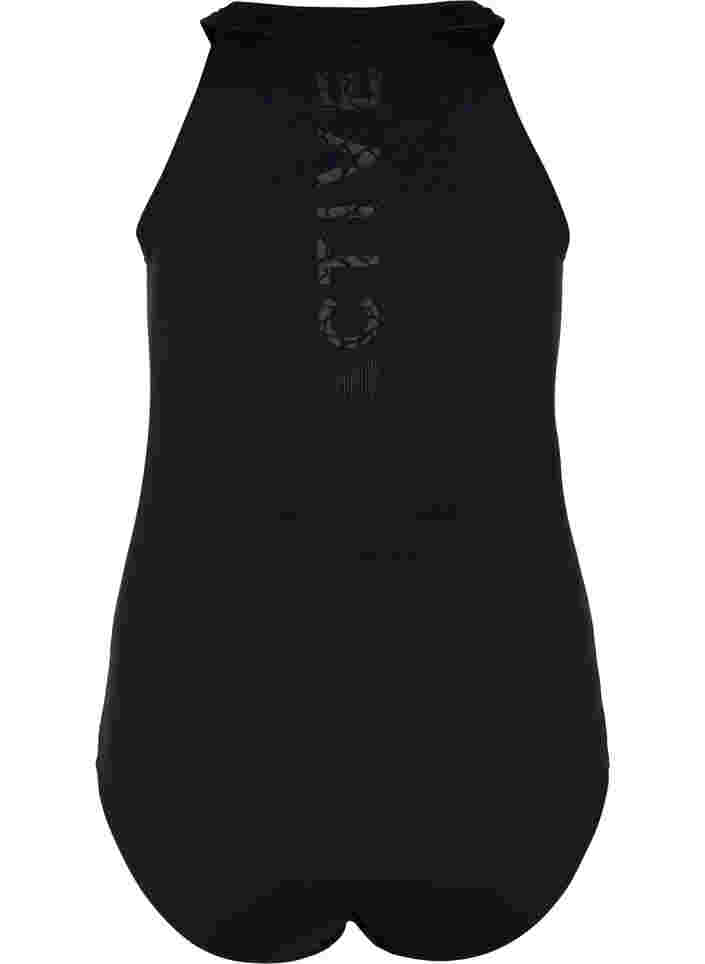 Badeanzug mit Reißverschluss, Black, Packshot image number 1