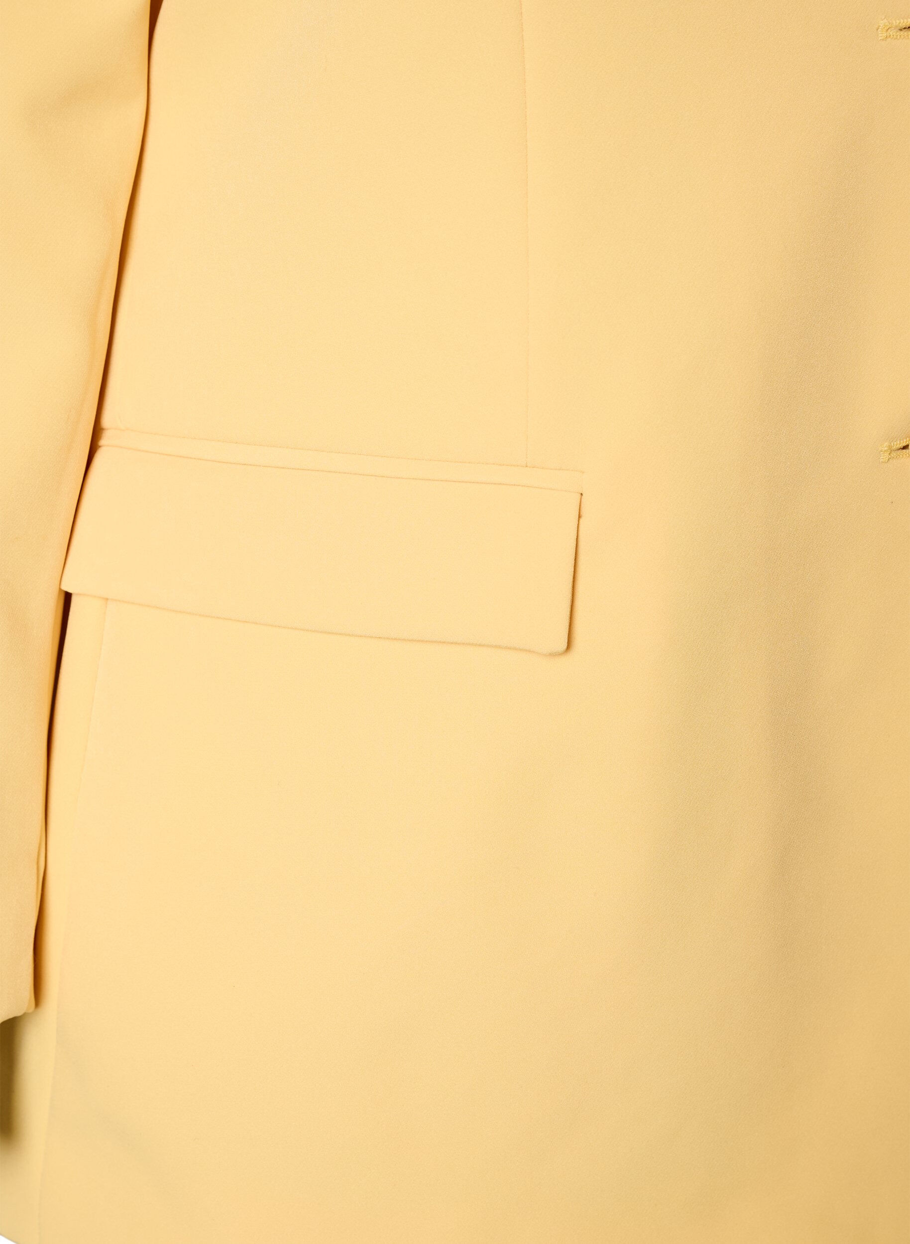 Zizzi Klassischer Blazer mit Knopfverschluss, Gelb, Packshot image number 3