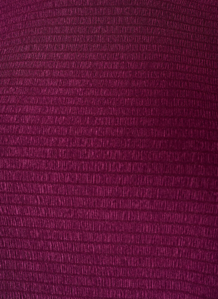 Strukturierte Bluse mit Wellenkanten, Lila, Packshot image number 2