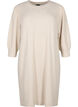 Strickkleid mit Puffärmeln in 3/4-Länge, Pumice S./White Mel., Packshot image number 0