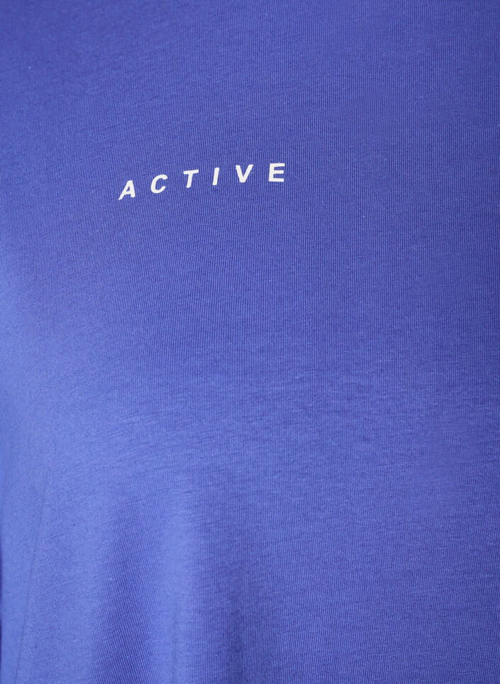 T-Shirt aus Bio-Baumwolle mit kleinem Frontmotiv, Blau, Packshot image number 3