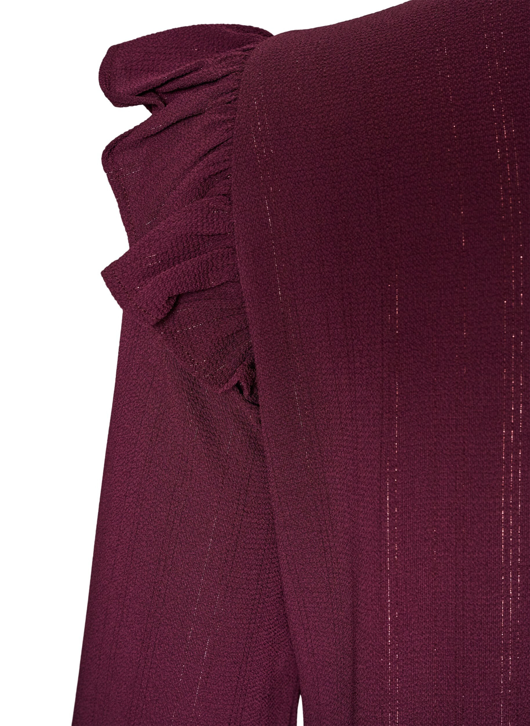 ZizziKurzes Kleid mit R&uuml;schen und Glitzer, Rot, Packshot image number 3