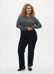 Gestreifte Langarmbluse, Schwarz, Model image number 1