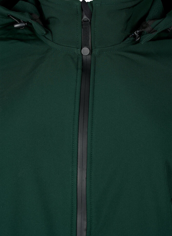 Softshell-Jacke mit abnehmbarer Kapuze, Gr&uuml;n, Packshot image number 2