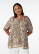 Bluse aus Viskose mit Paisley-Muster und Bindeband, Gelb, Model image number 0
