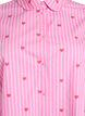 Hemdbluse mit Streifen und Herzen, Pink, Packshot image number 2