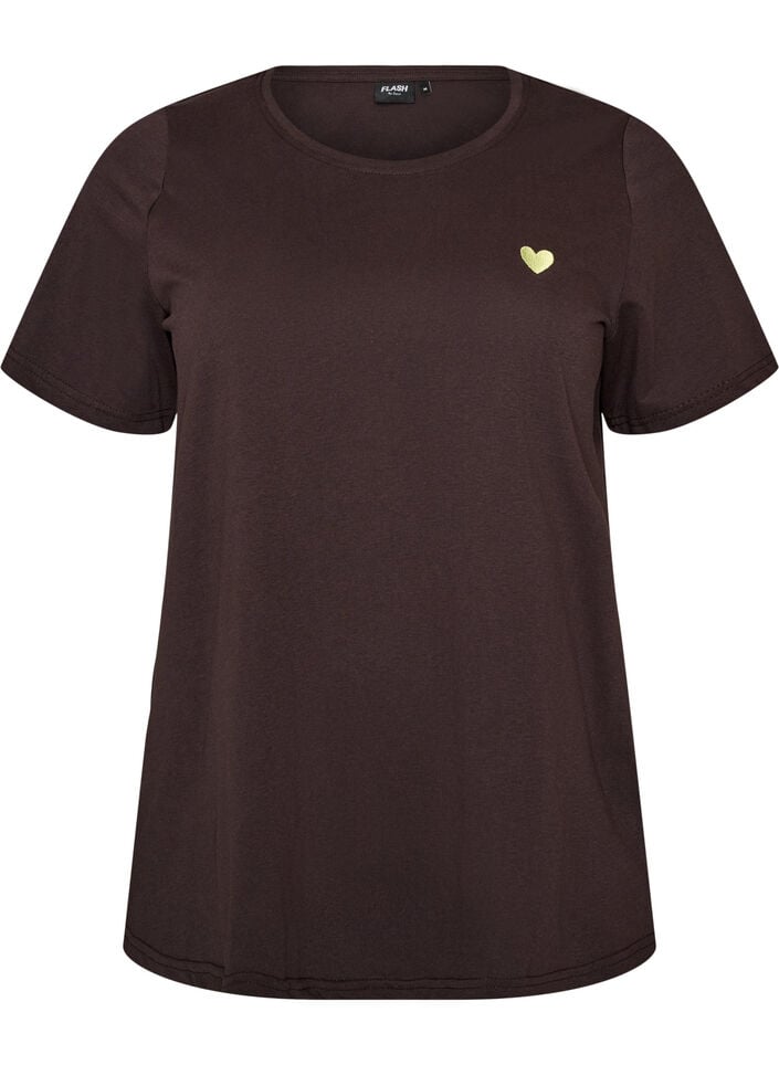 T-Shirt mit Print, Braun, Packshot image number 0