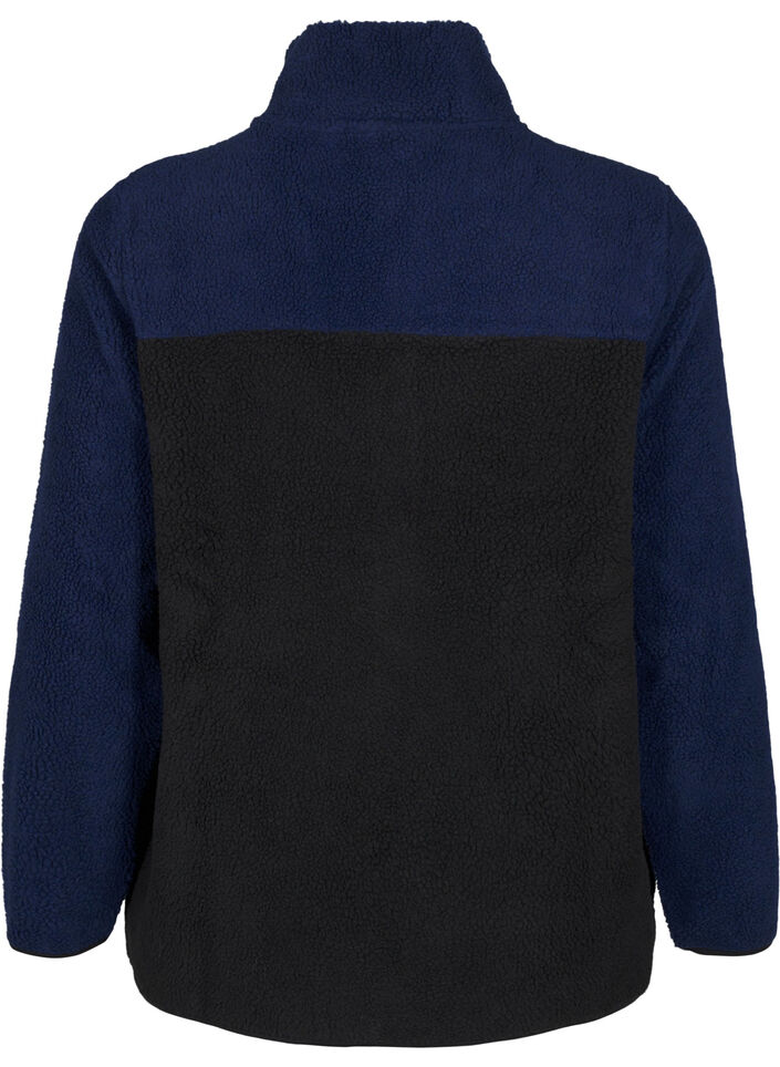 Teddyjacke mit Farbblock, Night Sky comb., Packshot image number 1