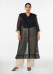 Midikleid aus einem leichten, transparenten Stoff mit Punkten und R&uuml;schen, Schwarz, Model image number 0