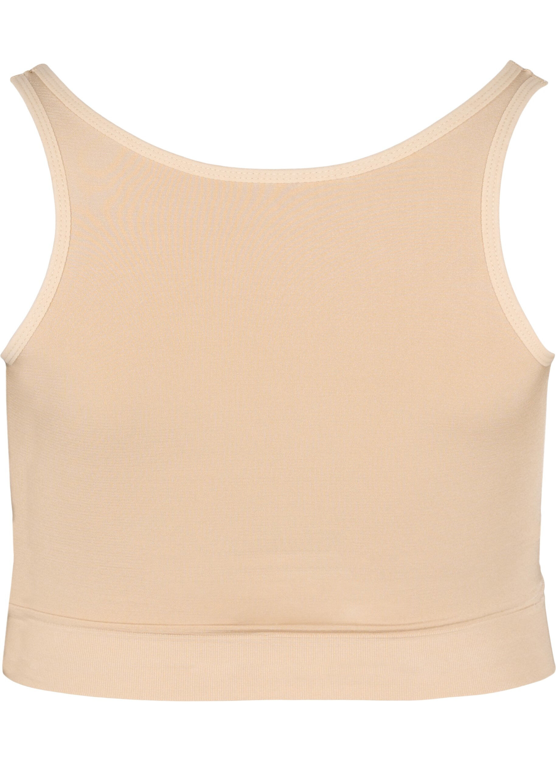 Zizzi Leicht wattierter BH mit Schn&uuml;ren Details, Nude, Packshot image number 1