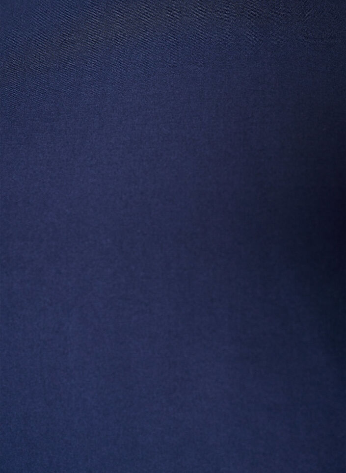 Kurz&auml;rmelige, gewebte Bluse mit Rundhals, Blau, Packshot image number 2