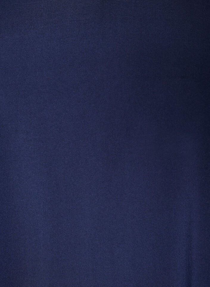 Bluse aus Viskose mit V-Ausschnitt und abgerundetem Saum, Blau, Packshot image number 2