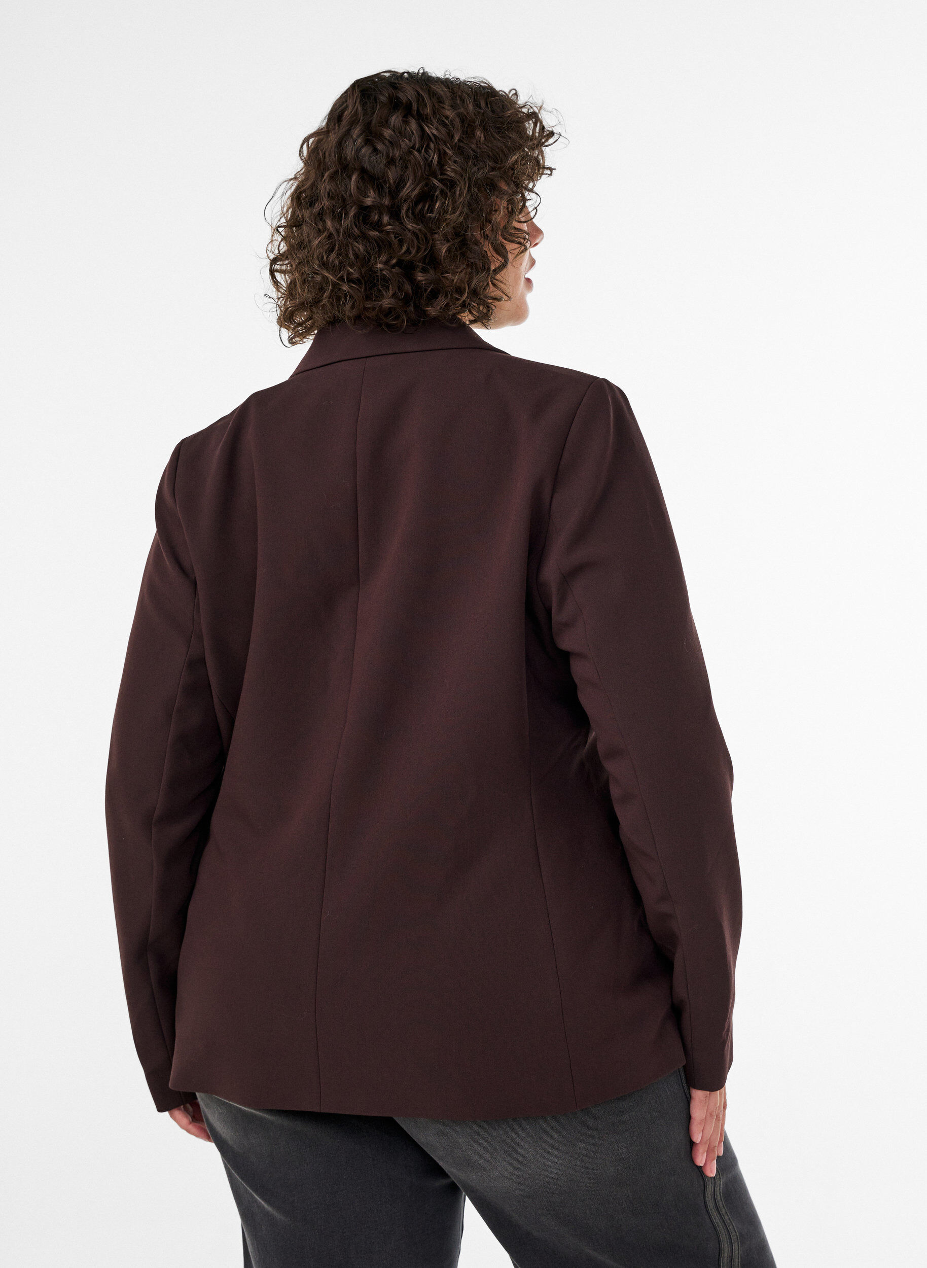 ZizziKlassischer Blazer mit 1-Knopf-Verschluss, Braun, Model image number 2