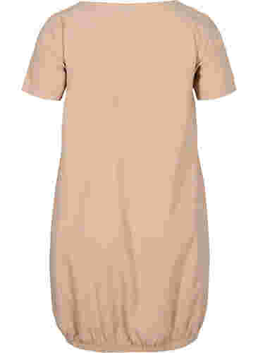 Kurzarm Kleid aus Baumwolle, Light Taupe, Packshot image number 1