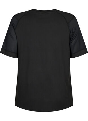 Kurzärmeliges Trainings-T-Shirt mit Rundhalsausschnitt, Black, Packshot image number 1