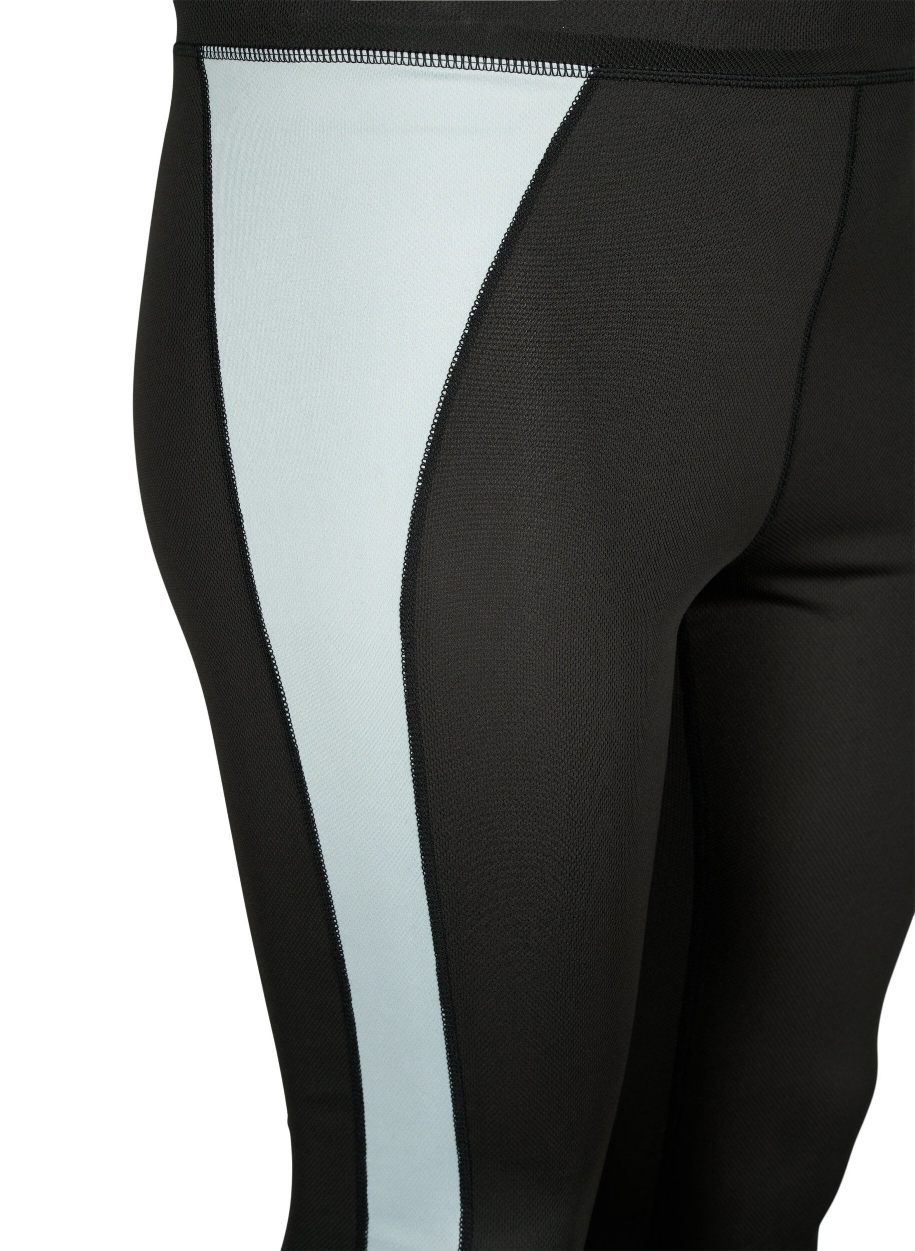 Zizzi Skiunterhose mit Kontraststreifen, Black w. Gray Mist, Packshot image number 2