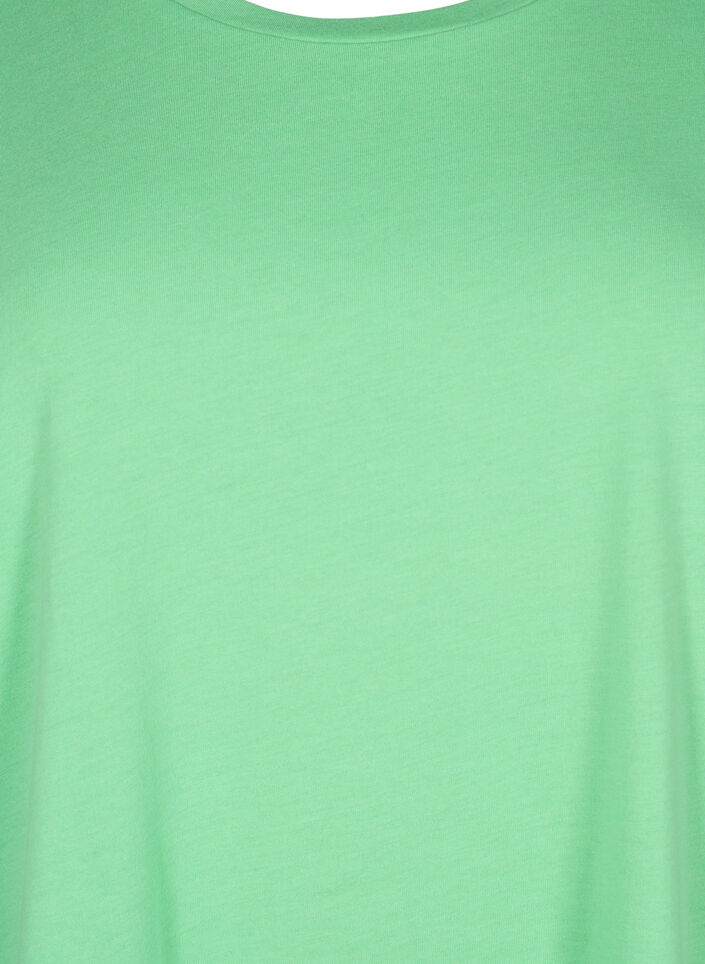 Kurz&auml;rmliges T-Shirt aus einer Baumwollmischung, Gr&uuml;n, Packshot
