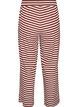 Gestreifte Schlafanzughose mit hoher Taille und weiten Beinen, Rot, Packshot image number 1