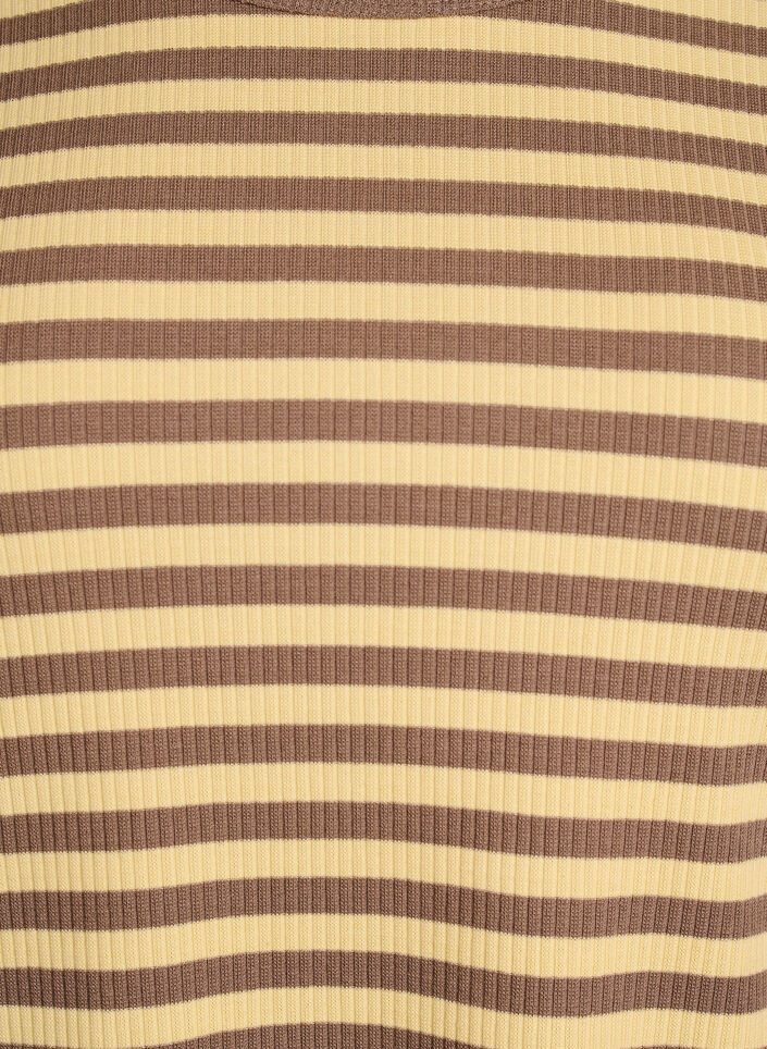 Gestreifte Bluse mit langen &Auml;rmeln, Braun, Packshot image number 2