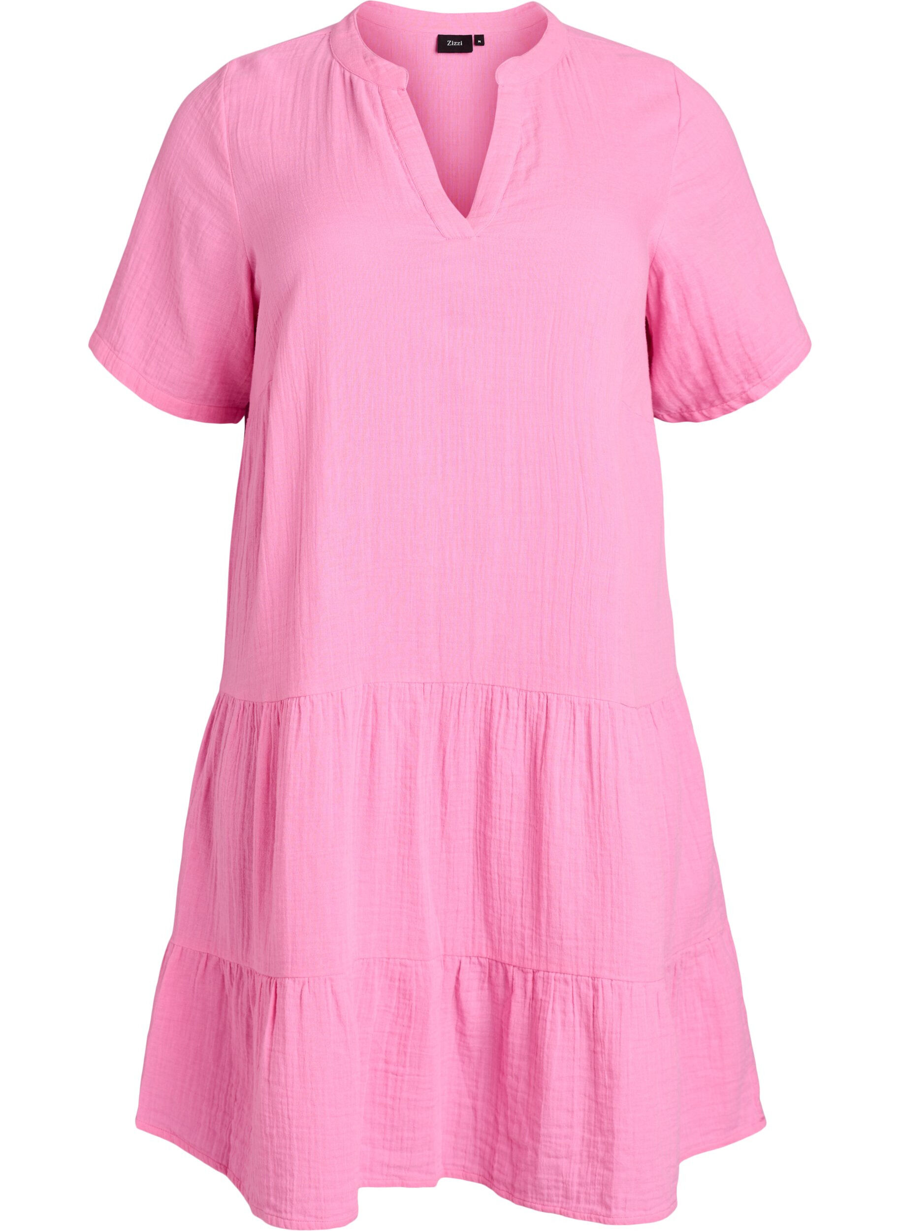 Kurzes A-Linien-Kleid aus Baumwollmusselin