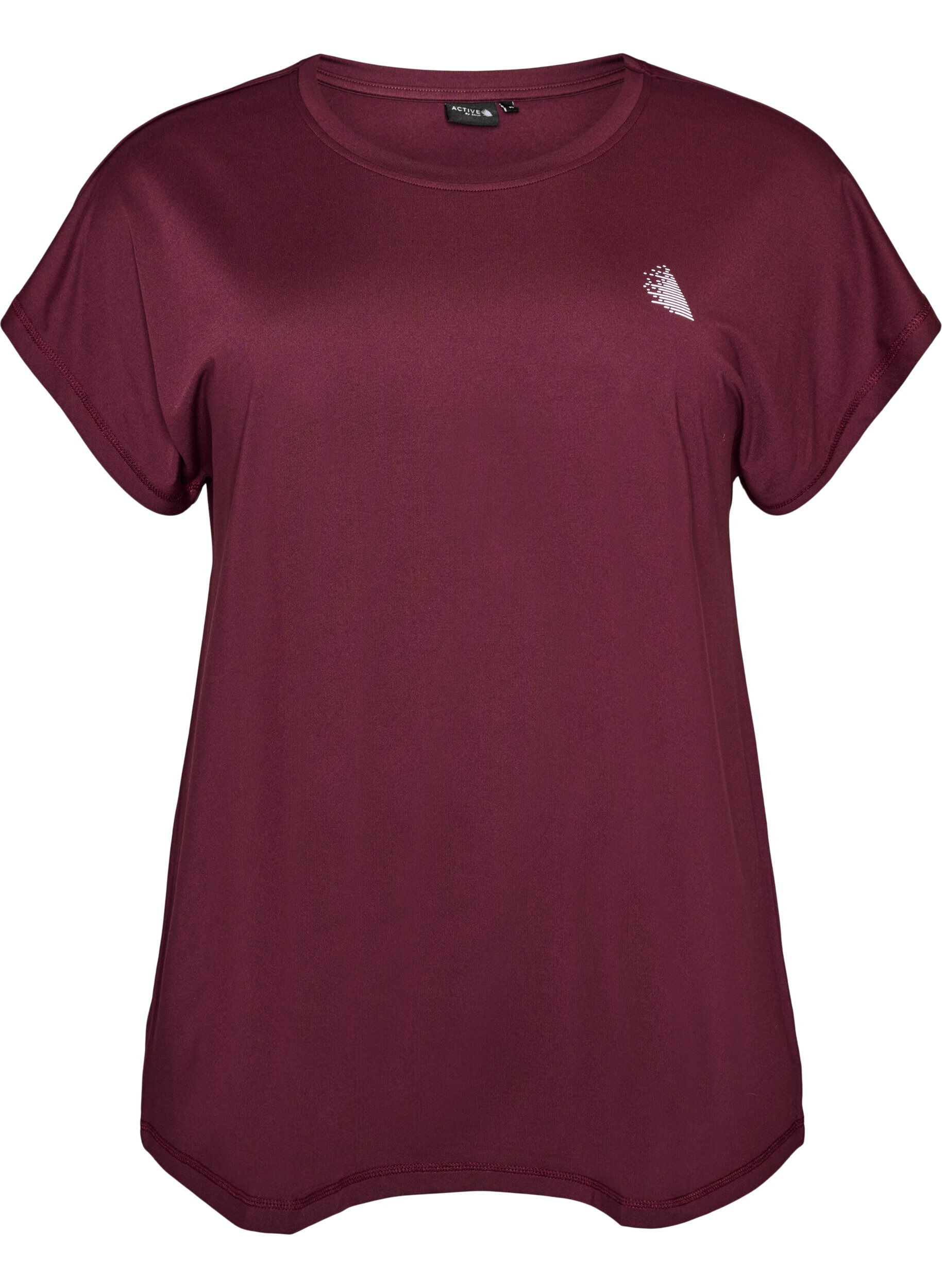 ZizziEinfarbiges Trainings-T-Shirt, Rot, Packshot image number 0