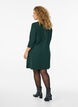 Kurz geschnittenes A-Linien Kleid aus Webstoff mit 3/4 &Auml;rmeln, Gr&uuml;n, Model image number 2