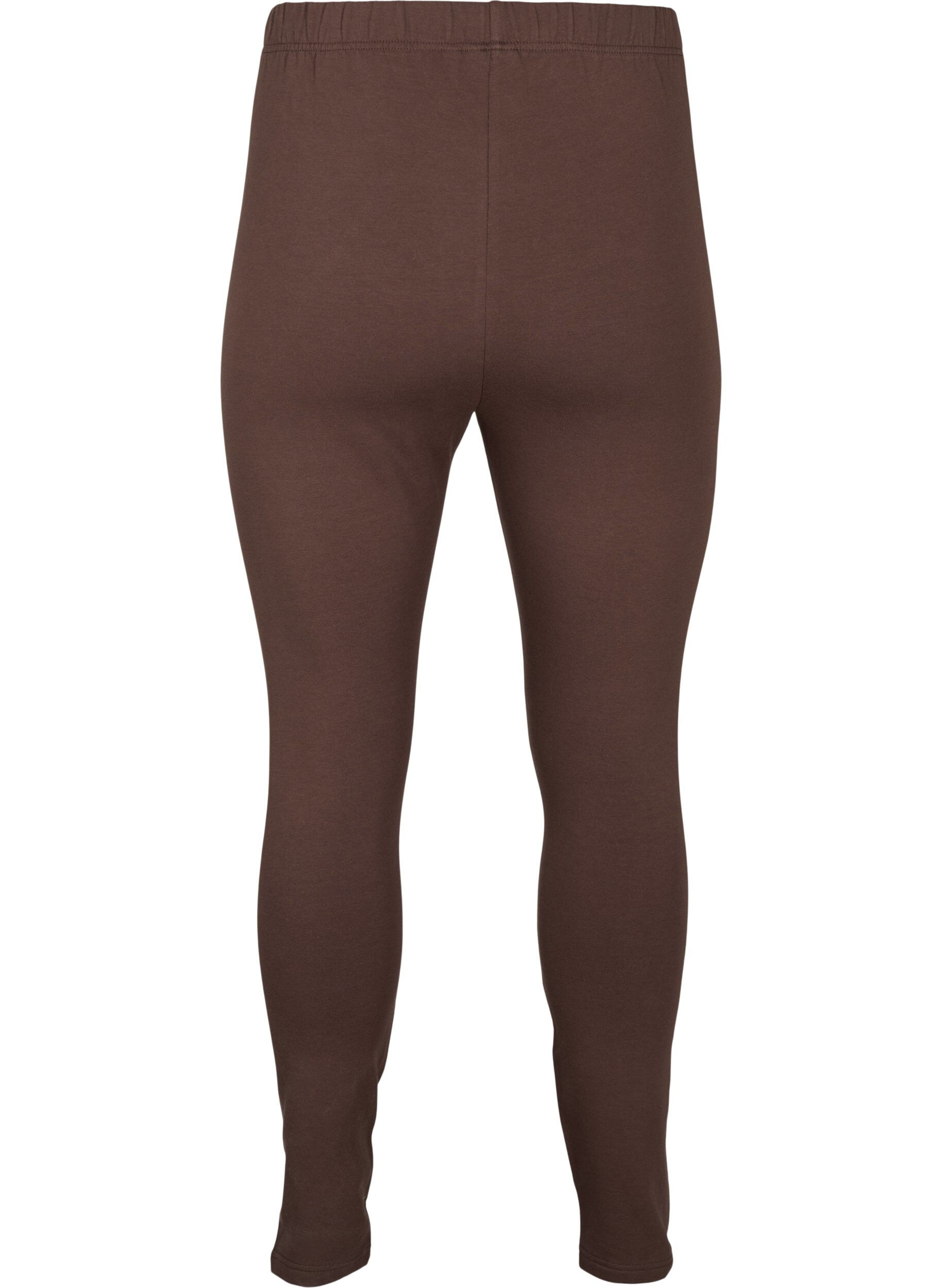 Zizzi Gef&uuml;tterte Baumwollleggings., Braun, Packshot image number 1