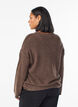 Lockerer Strickpullover mit Kontrastn&auml;hten, Braun, Model image number 2
