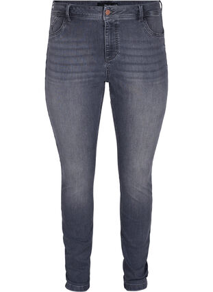 Extra Slim Amy Jeans mit hoher Taille, Grey Denim, Packshot image number 0