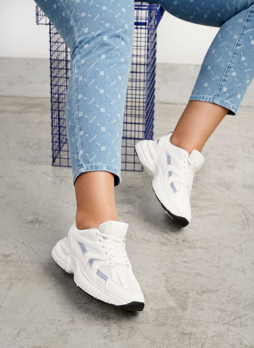 Wide Fit Sneakers, White, Image