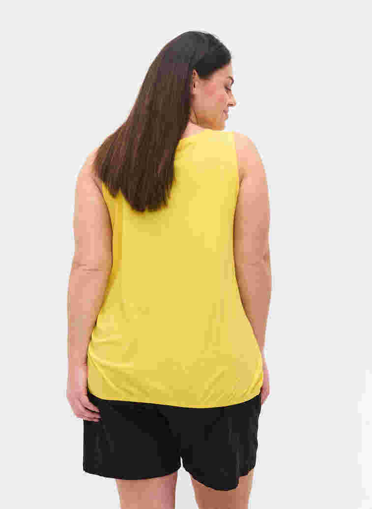 Baumwolltop mit Gummibund im Saum, Primrose Yellow, Model image number 1
