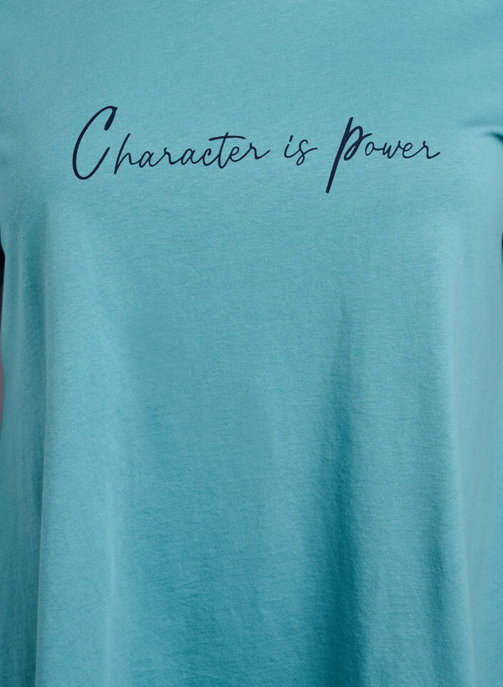 T-Shirt mit Rundhalsausschnitt und A-Linie, Grün, Packshot image number 2